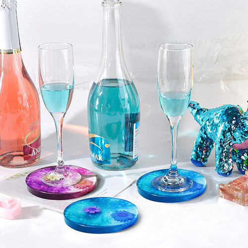 Handmade DIY Epoxy Resin Mold Storage Box Set: Round Coasters, Crystal Resin Decorations, and Silicone Molds
