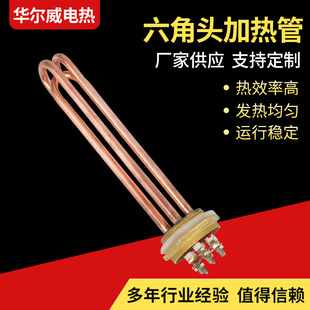 水箱加熱管鍋爐電加熱棒定制220 380V不銹鋼熱水器銅六角頭加熱管
