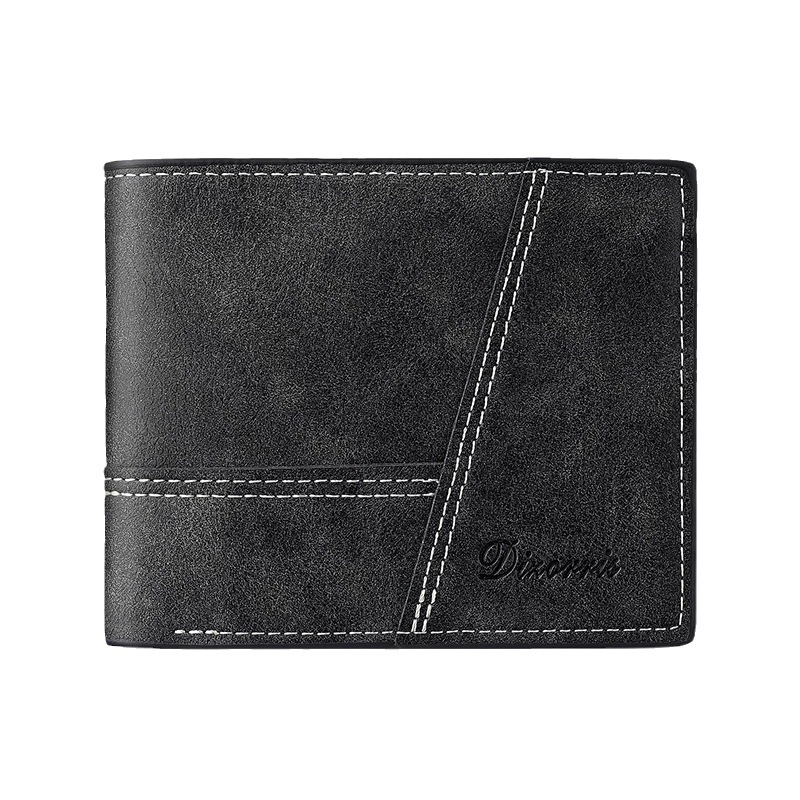 Nuevo hombre cartera corta comercio exterior ventas calientes retro cartera horizontal fábrica de cartera al por mayor tendencia