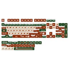 類MOA高さクリスマス水蜜桃ピンクテーマ大フルセットキーキャップPBT五面熱昇華通用キーキャップ