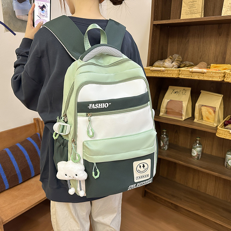 Mochila escolar para hombres, nuevos estudiantes de secundaria, estudiantes de secundaria, reducción de carga de gran capacidad, mochila ligera, mochila simple y de alta calidad para hombres