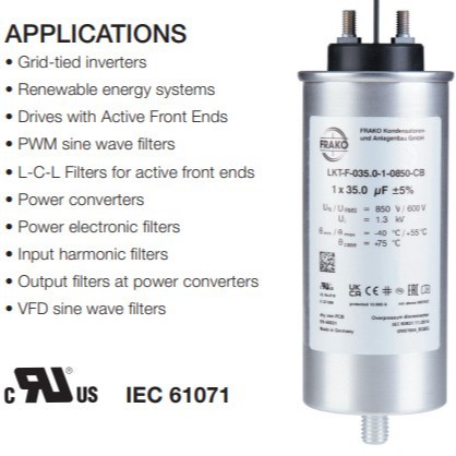 FRAKO电容器LKT 12.5-480-DP LKT15-440-DP K18-0616盾构机配件过