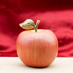 純黃銅蘋果擺件創意銅蘋果平平安安家居客廳桌面裝飾工藝品禮物批