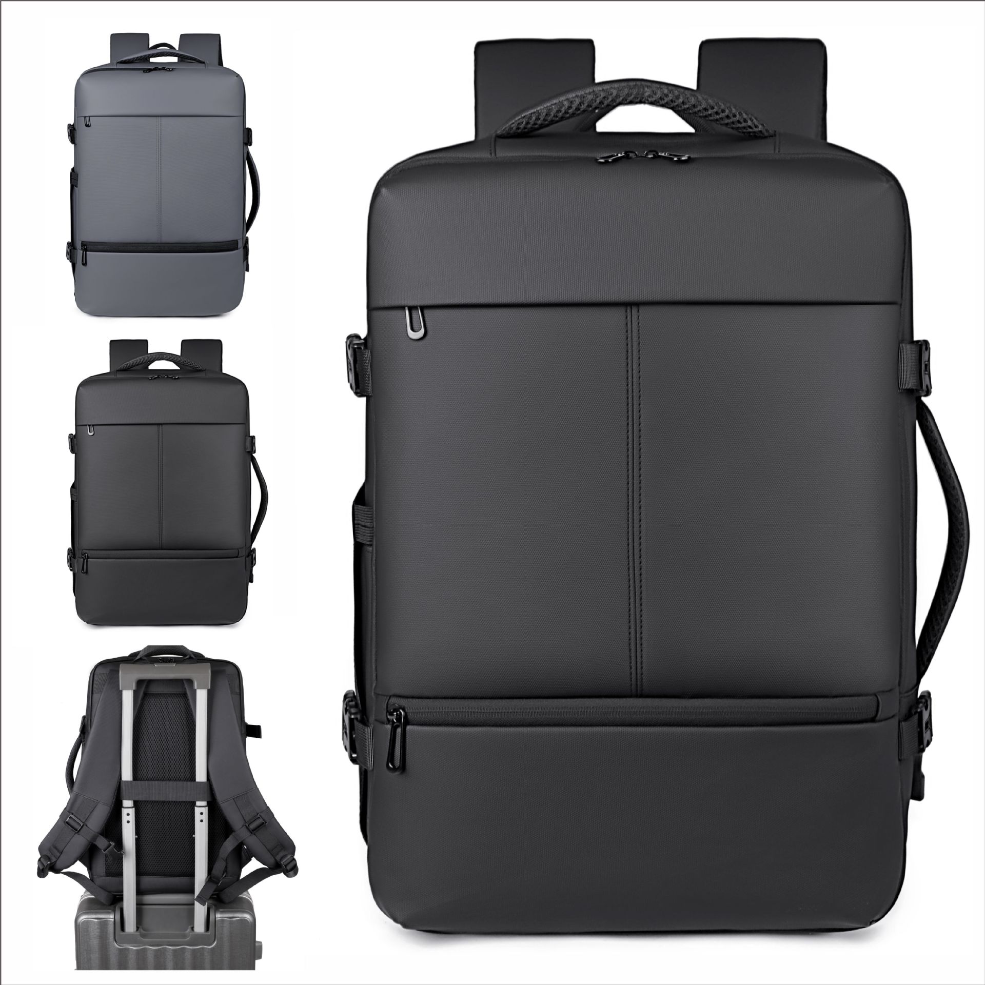 Nuevo alto sentido transfronterizo hombre mochila de viaje de negocios bolsa de computadora de gran capacidad de expansión de viaje de viaje de viaje mochila