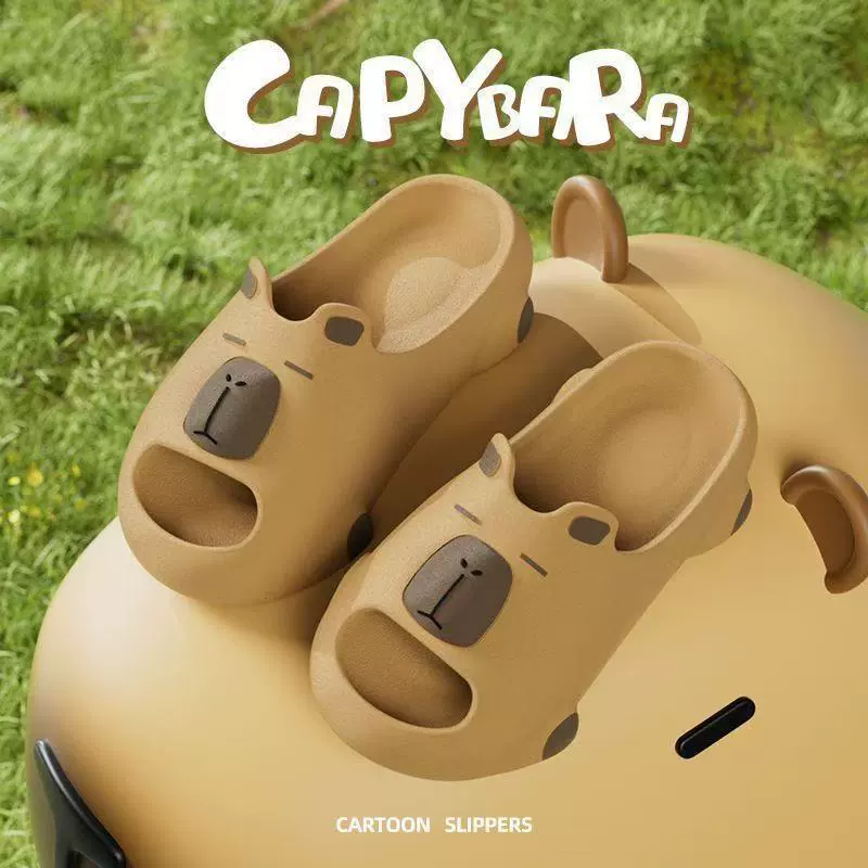 2025 новых тапочек Капибара для женщин, домашние, для ванной, нескользящие, для дома и улицы.