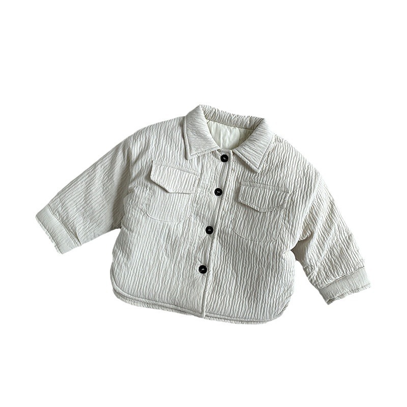 Tonizado ~ camisa de algodón para niños y niñas 2025 invierno nuevo estilo de niños coreano chaqueta de algodón japonés chaqueta de bebé