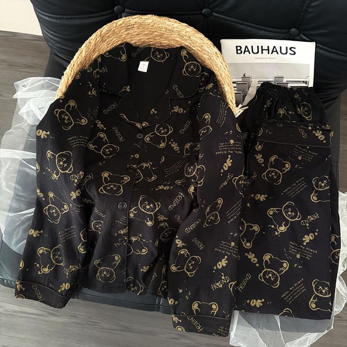 Al por mayor transfronterizo primavera y otoño dulce dibujos animados nubes de algodón pantalones de manga larga pijamas de niñas vestidos de hogar