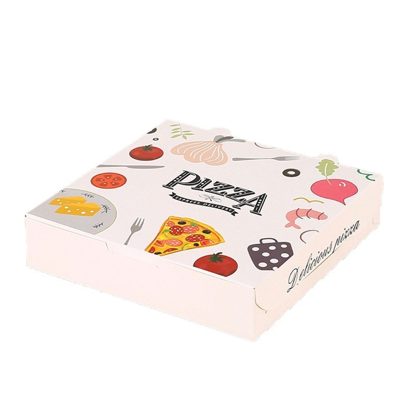 Caja de embalaje de pizza 6 / 7 / 8 / 9 / 10 pulgadas patrón de dibujos animados frutas y verduras pizza caja de waffles para llevar caja de embalaje image 5