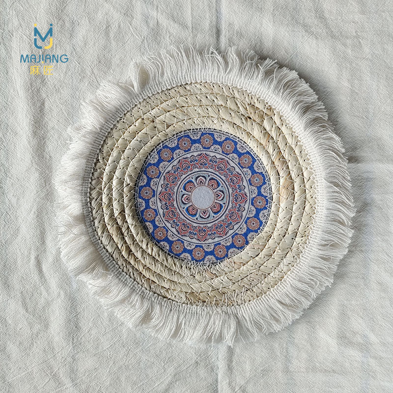 옥수수 껍질 로프 패턴 3, 술 포함, 약 25CM 55g