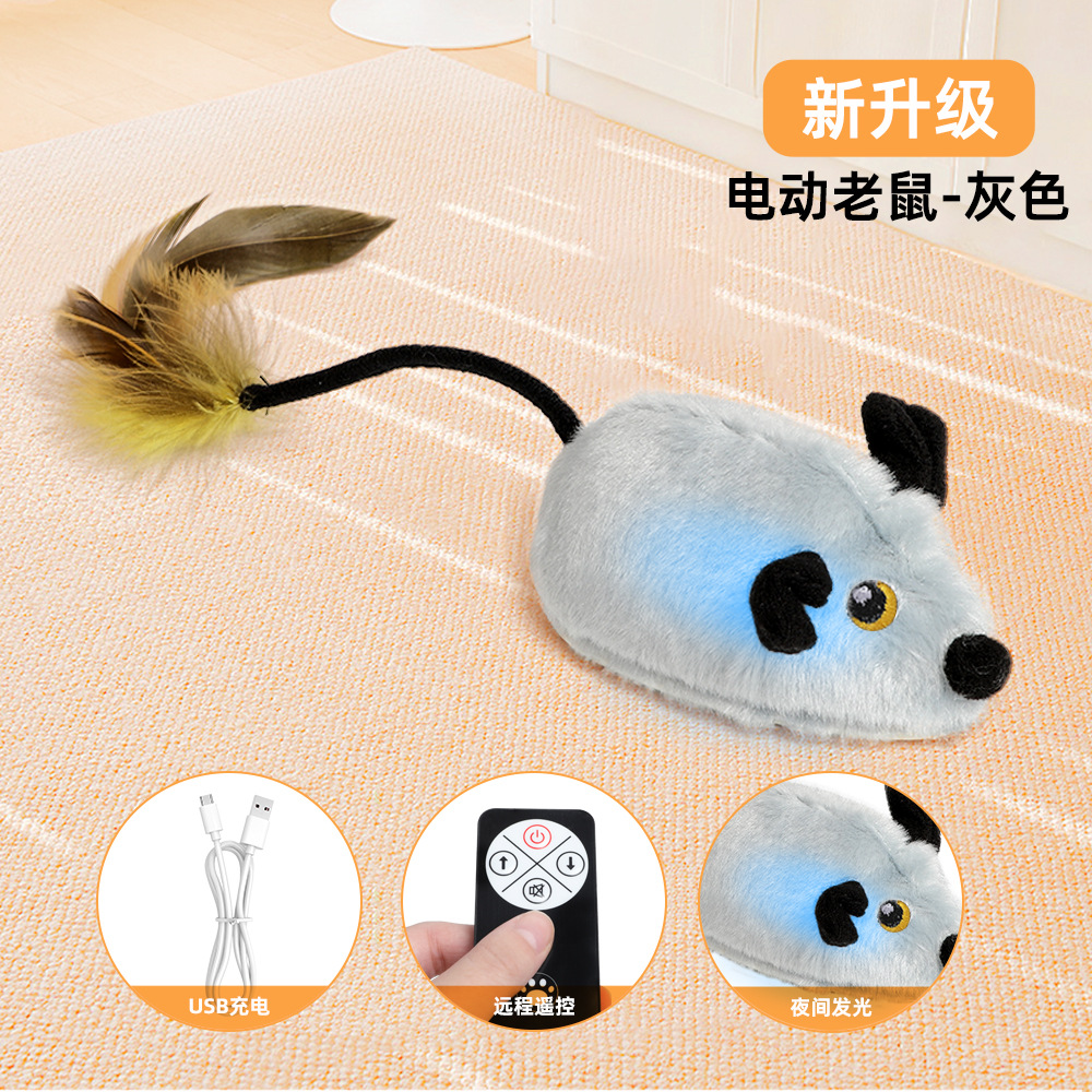 Juguetes eléctricos para gatos, ratones de peluche, ratones de inducción inteligente, juguetes para gatos