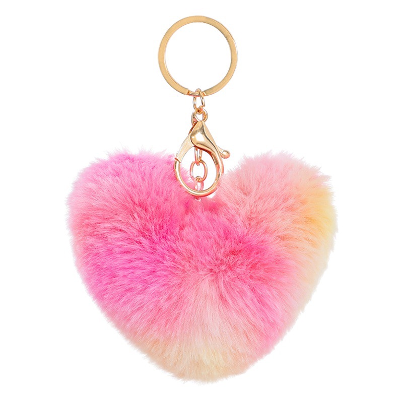 New Unicorn Plush Fur Ball Pendant Backpack School Bag Shoulder Bag Cosmetic Bag Coin Purse Cute Colorful Keychain