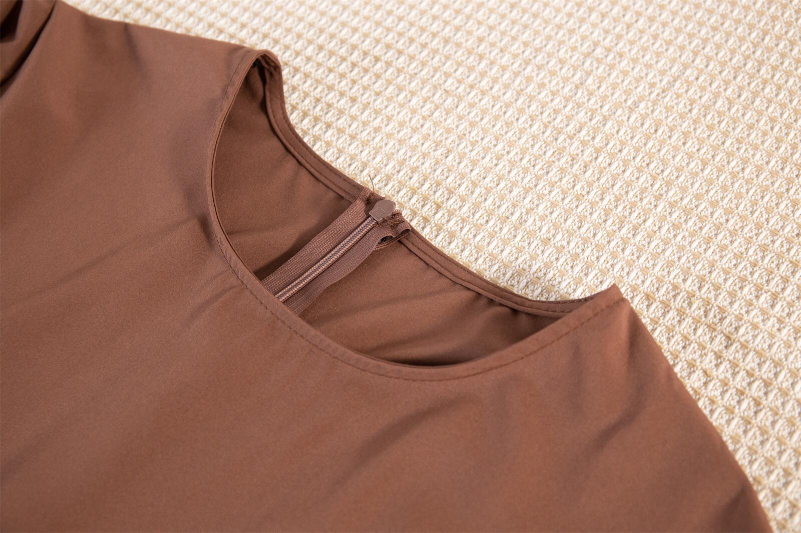 Cross-border Women's Dress, Solid Color Islamic Clothing, Dubai Saudi Turkey Robe, Middle Eastern Foreign Trade Style_ecoleips.com