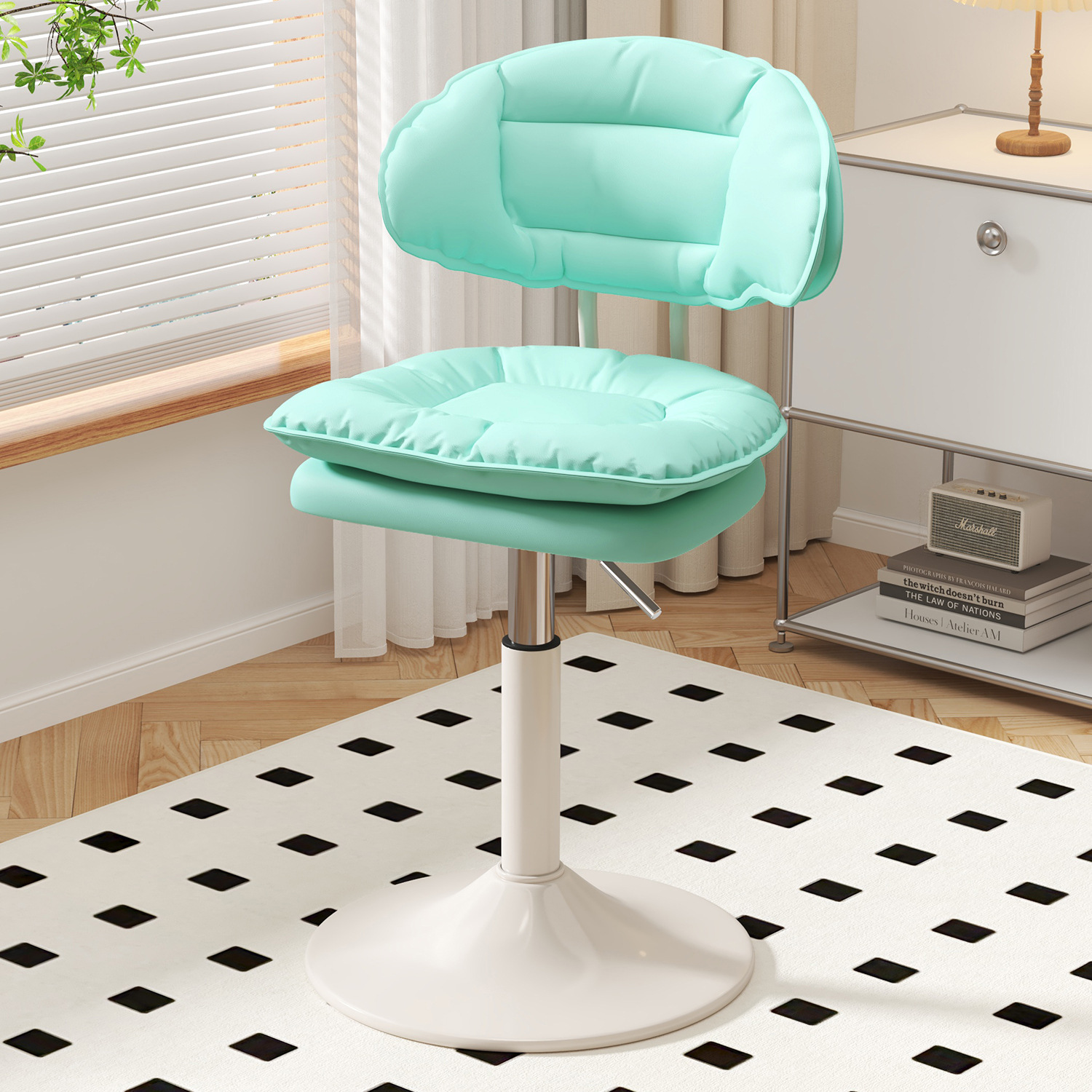 Silla de bar simple taburete giratorio casero respaldo silla de bar silla de plata de belleza manicurista elevación taburete
