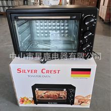 SILVER CREST 跨境多功能家用25L电烤箱空炸烤箱空气炸锅可视烤箱