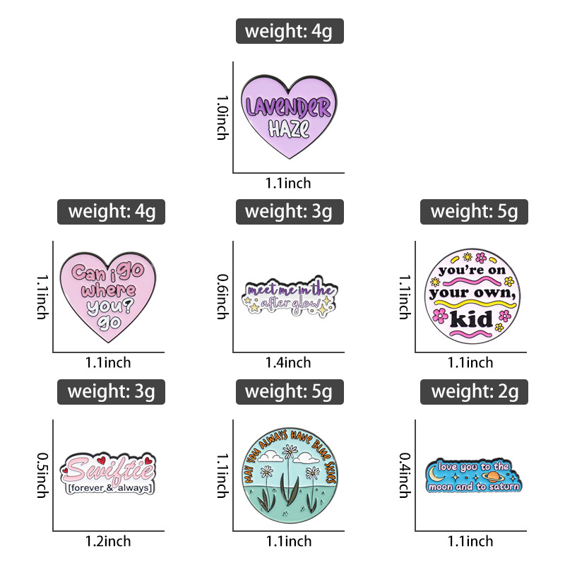 Simple Style Classic Style Pin Letter Alloy Stoving Varnish Unisex Brooches display picture 1