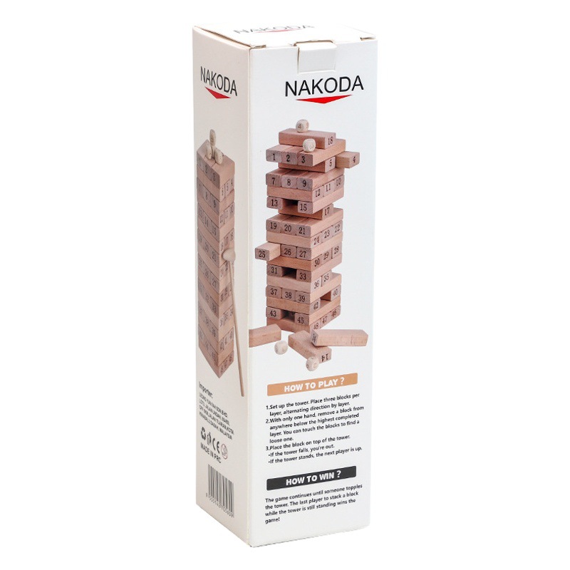 Bloques de construcción de madera apilables · Juego educativo temprano · Jenga digital para niños