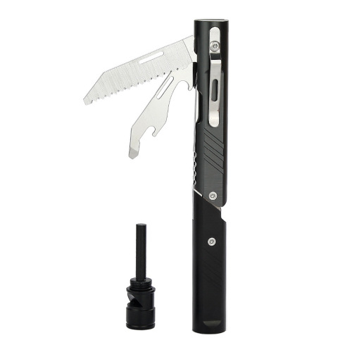 New outdoor survival multi-functional knife, portable tool belt, bottle opener, can opener, saw, fire starter, whistle