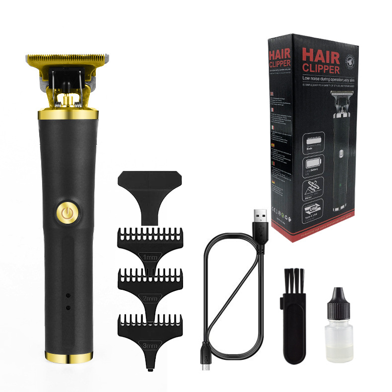 亚马逊外贸新品电推剪理发器充电数显复古油头剪雕刻推白剪电推子