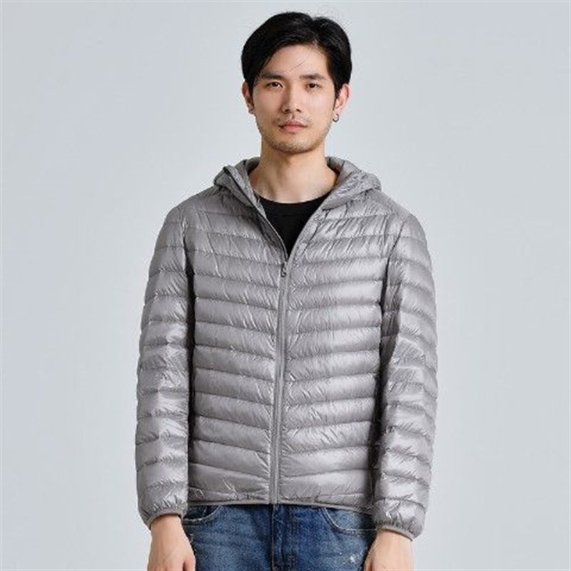 Chaqueta de algodón de terciopelo ligero anti-temporada de celebridades de Internet Chaqueta de algodón ligera delgada delgada con cuello alto para hombre