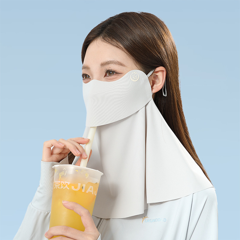 2025 máscara solar multifuncional para proteger la cara, protector de cuello, protector de ojos, máscara de esquina de ojos de hielo transpirable, máscara delgada