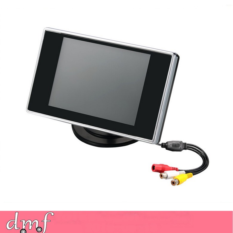汽车通用3.5寸液晶显示器微型车载倒车影像视频DVD电视小显示
