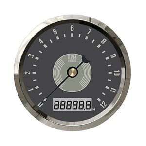 85mm Retro Tachometer with Adjustable Timing and Over-Speed Alarm, 12V24V Universal Model for Gasoline and Diesel Engines