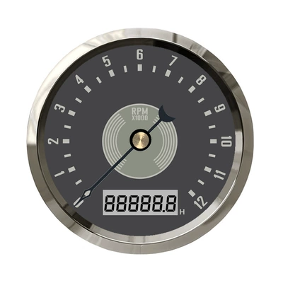 85mm retro taxometr, tənzimlənən vaxt və sürət həddi siqnalı, 12V24V benzin/dizel