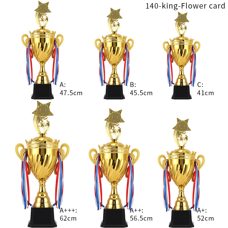 Trofeo metálico de recuerdo para eventos de celebración universales, premio para reuniones anuales, trofeo empresarial, trofeo de cinco estrellas