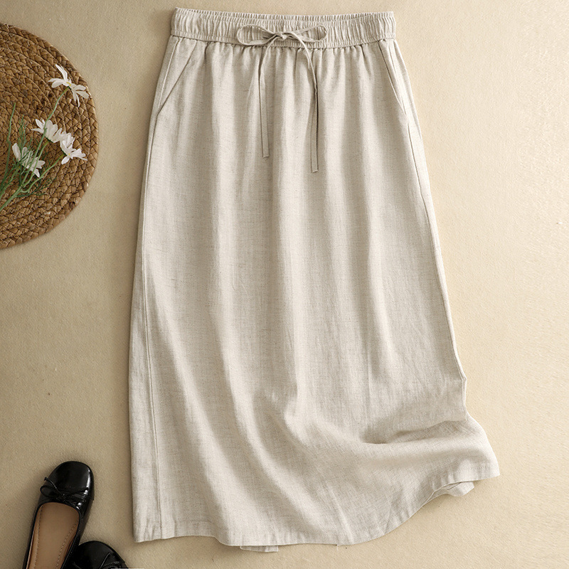 Solid long skirt