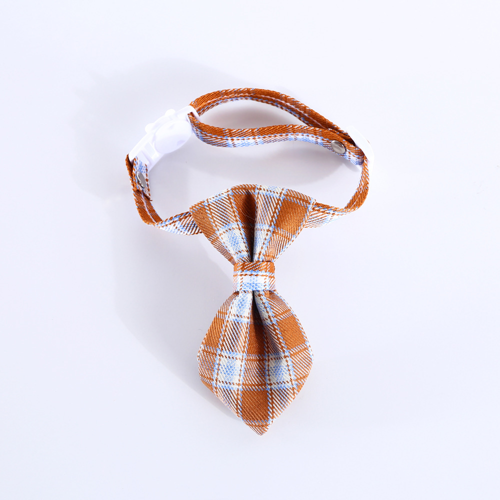 Pet Plaid English style bow tie collar anti-asfixia gato perro ajustable caballero bow collar