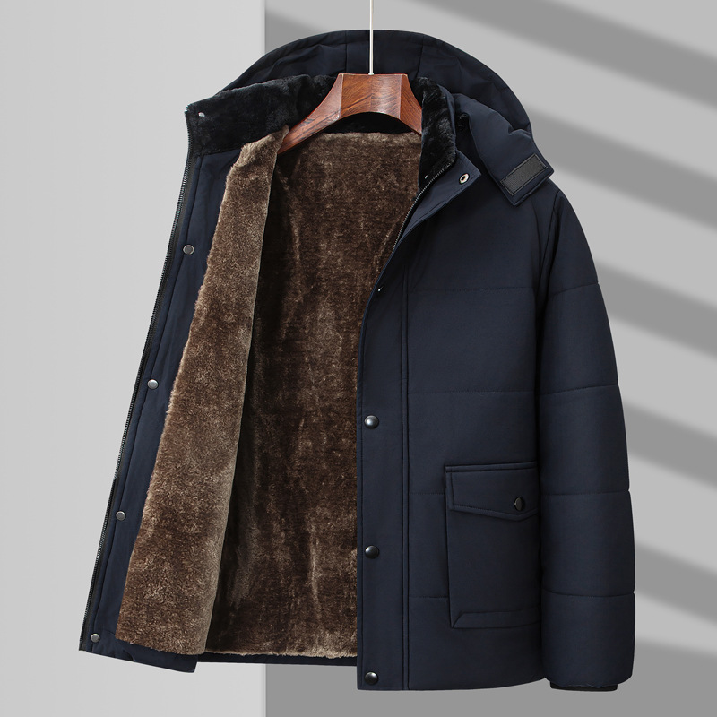 M - 8XL extra tamaño papá más chaqueta de algodón de invierno otoño de mediana edad chaqueta de algodón de hombre casual chaqueta cálida