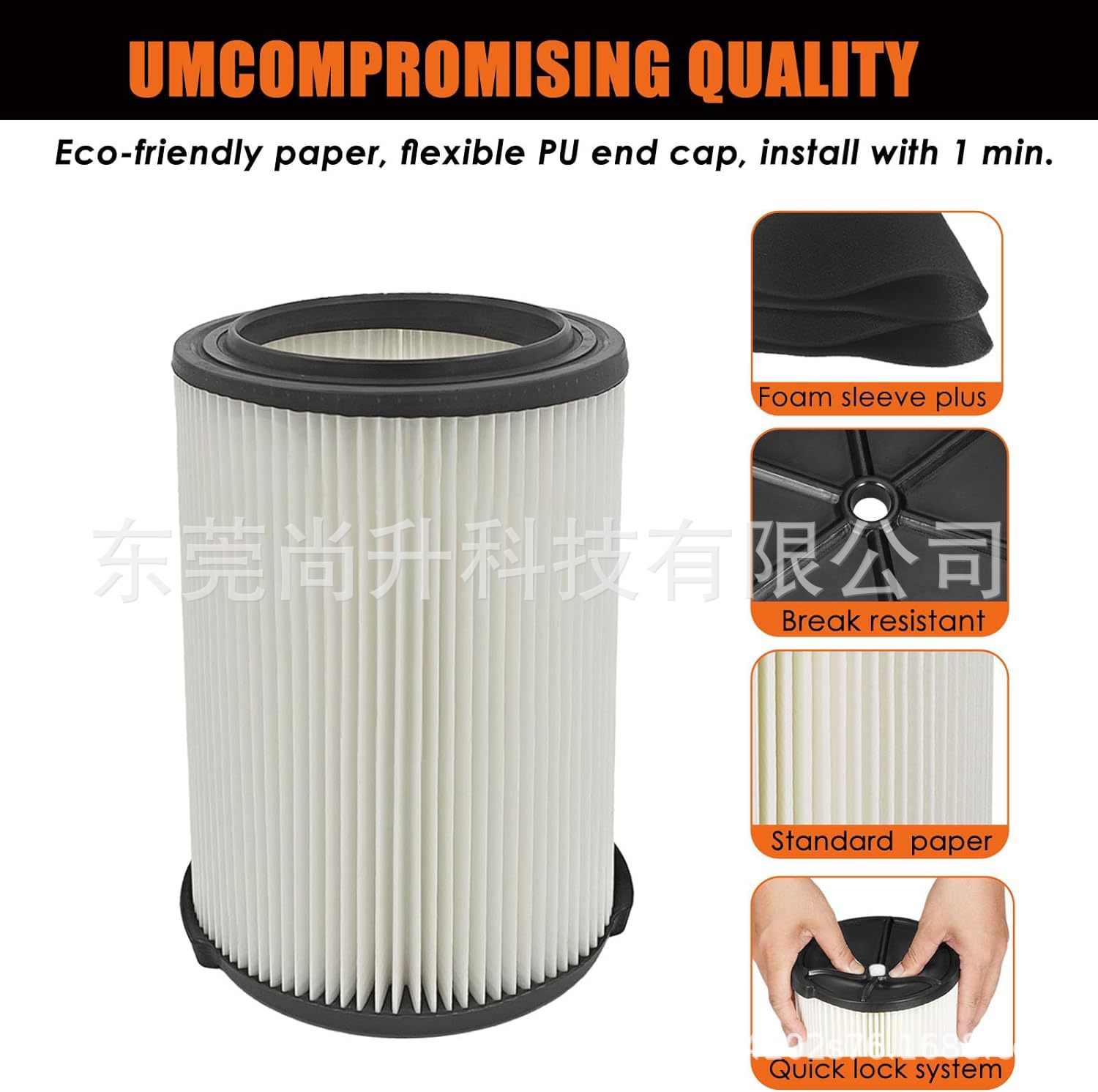 General Ridgid VF4000 (modelo pequeño) accesorios para aspiradora HEPA filtro de filtro de pantalla de filtro Haipa