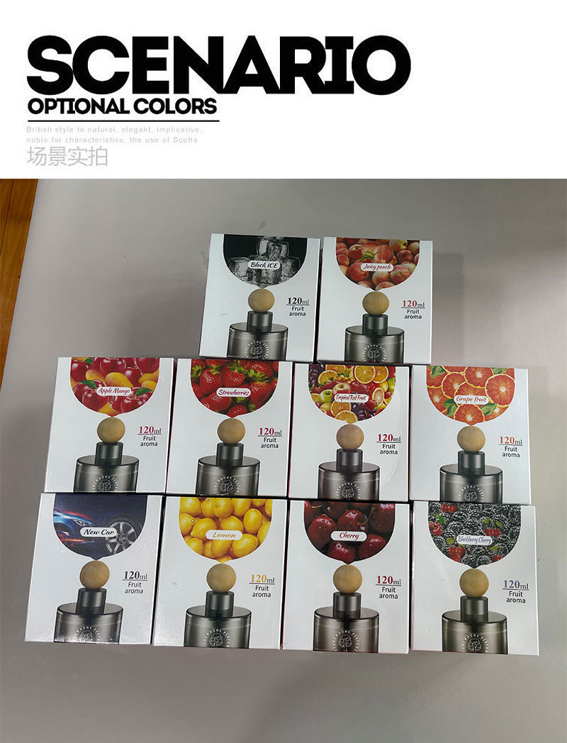 Car Aromatherapy Tropical Grape Red Fruity Car Perfume Ornaments Fresh Car Essential Oil Fragrance Long-Lasting Delivery