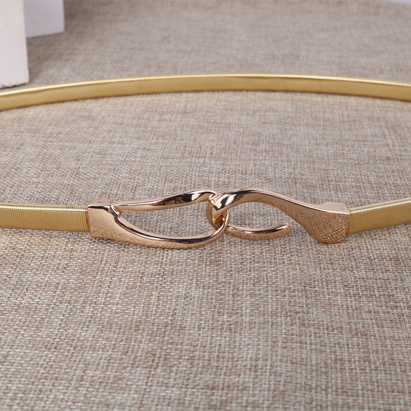 120g Weight Waist Chain Classification Basic Solid Color Metal Women's Leather Belts