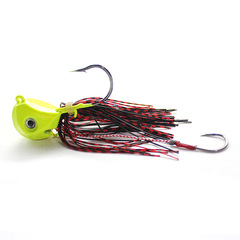 Factory wholesale 40g 60g 80g 100g double hook lead head lure hair fishing lure boat fishing lead head hook suitable for deep sea