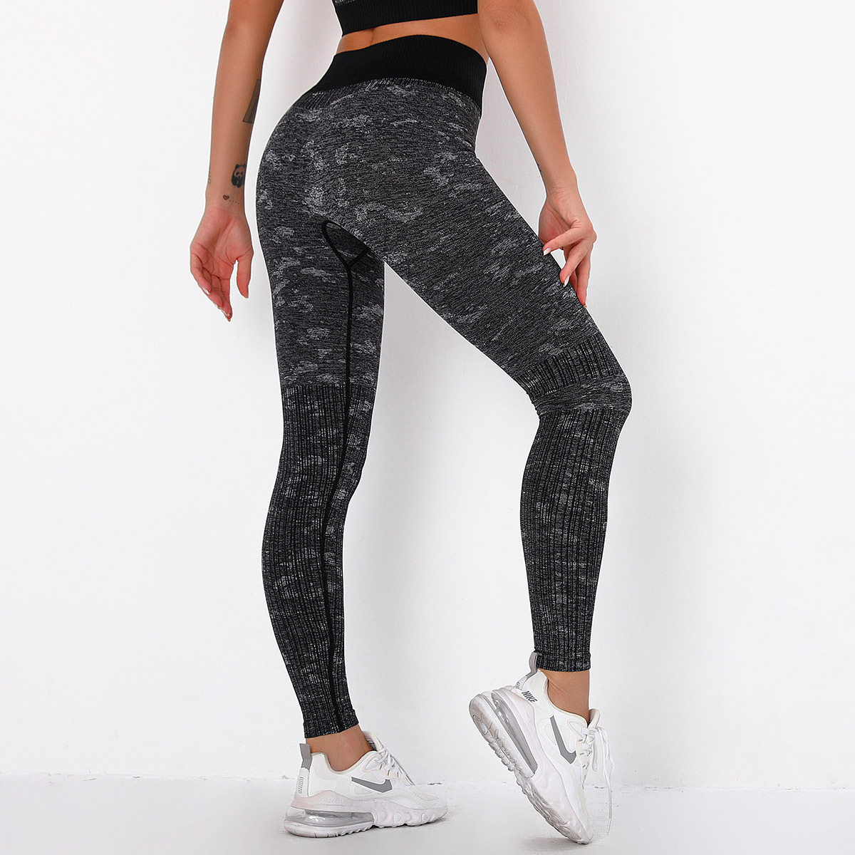 seamless striped camouflage yoga pants  NSNS10665