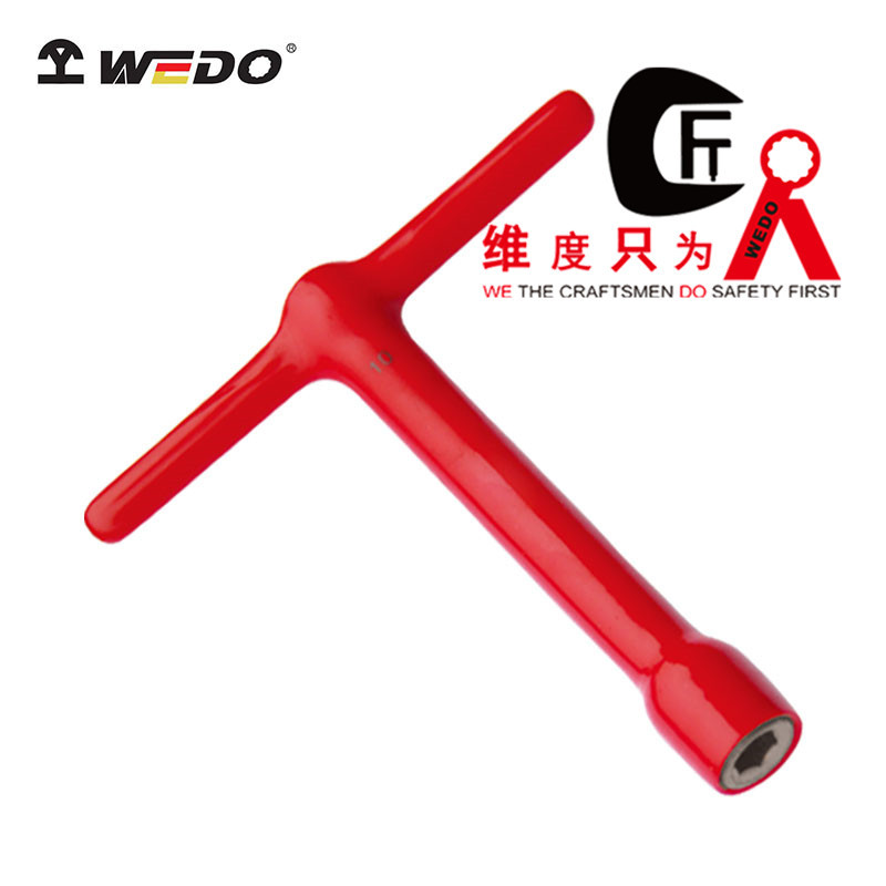 WEDO维度绝缘工具VDE认证工具 绝缘浸塑T型套筒扳手