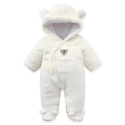 Cross-border winter new baby unzipped padded onesie crawling suit for babies to wear when going out