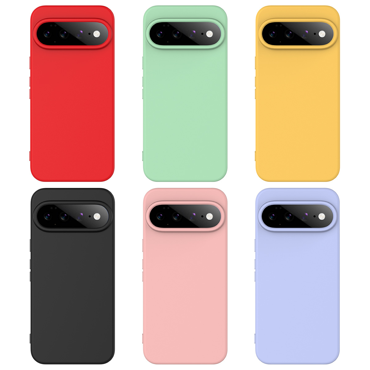 Google, compatible silicone solid color phone case