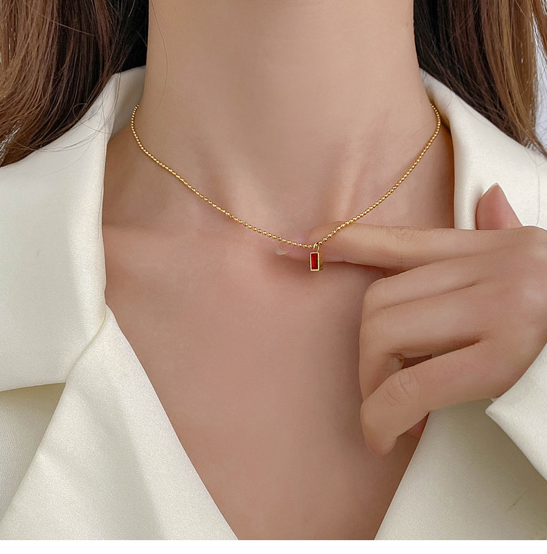 Geometric Pattern Wholesale Jewelry Simple Style Geometric 304 Stainless Steel 18K Gold Plated Gold Plated Stainless Steel Necklaces