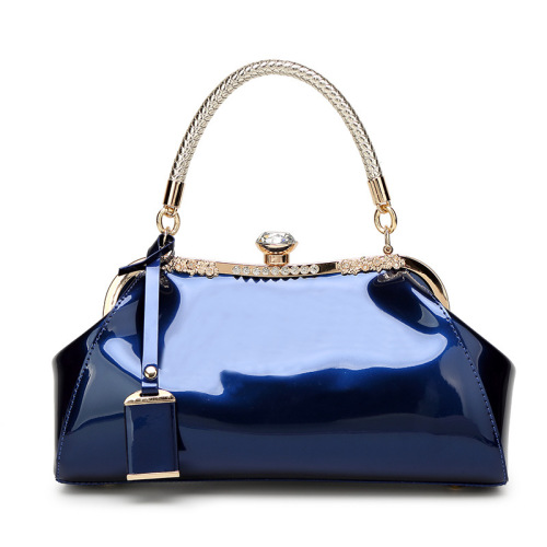  New European and American Fashion Patent Leather Women's Bags Trendy Glossy Handbags Shoulder Crossbody Bags Bridal Dinner Women's Bags