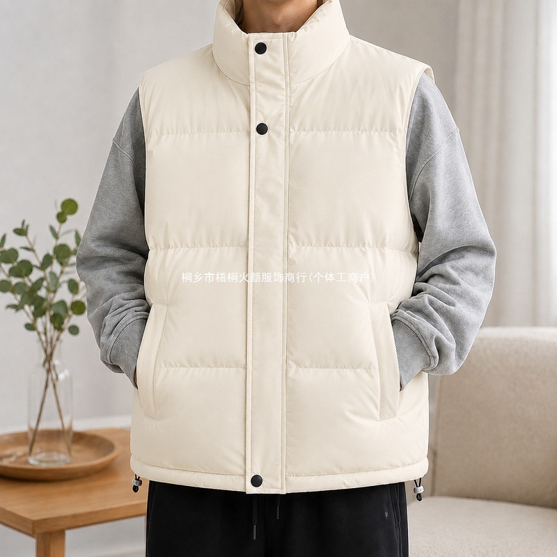 2026 Spring/Autumn/Winter New Men's Vest, Stylish and Trendy, Warm and Sleeveless, Korean Style, Fashionable for Youth