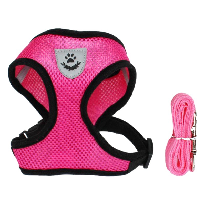 Mascota correa de pecho perro Chaleco de malla pecho espalda transpirable Chaleco de malla cuerda de tracción ventas directas de fábrica