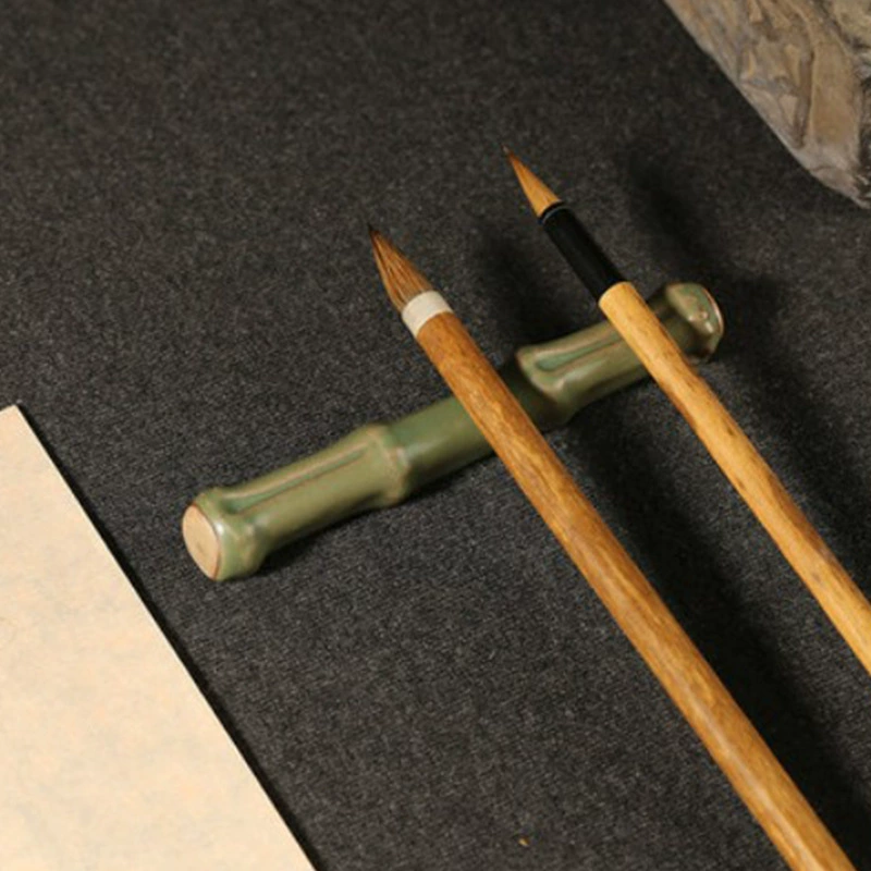 Цзиндэчжэнь керамическая бамбуковая полка для ручек милый японский многофункциональный держатель для ручек четыре сокровища учебных украшений пресс-папье небольшого размера