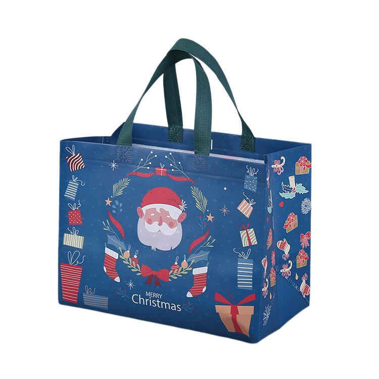 Bolso no tejido de Navidad bolso de mano logotipo personalizado gran película de dibujos animados transfronterizos alta sensación bolsa de embalaje de regalo