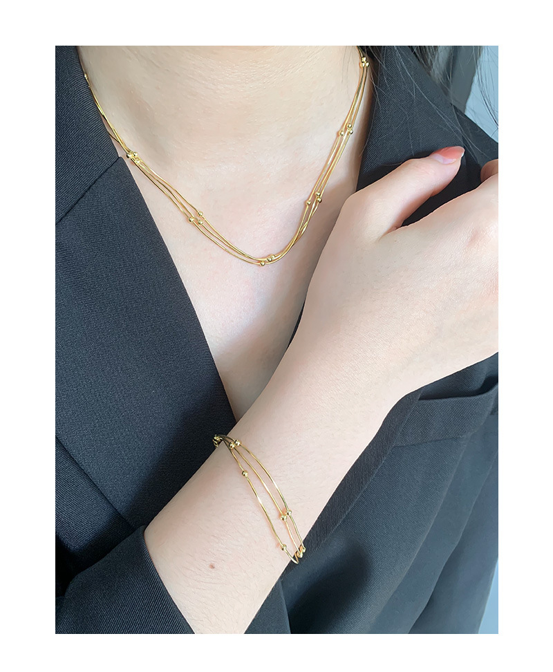 Ig-stil Basic Geometrisch Sterling Silber Überzug 18 Karat Vergoldet Weißgold Plattiert Armbänder display picture 5