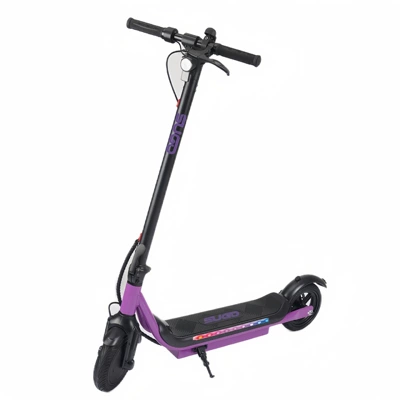 Foreign Trade 8.5inch Adult Electric Scooter with Led Colorful Lights, Foldable Two-Wheeled Electric Vehicle for Commuting (Qatlanan elektrik skuterlər) - purple36v52ah