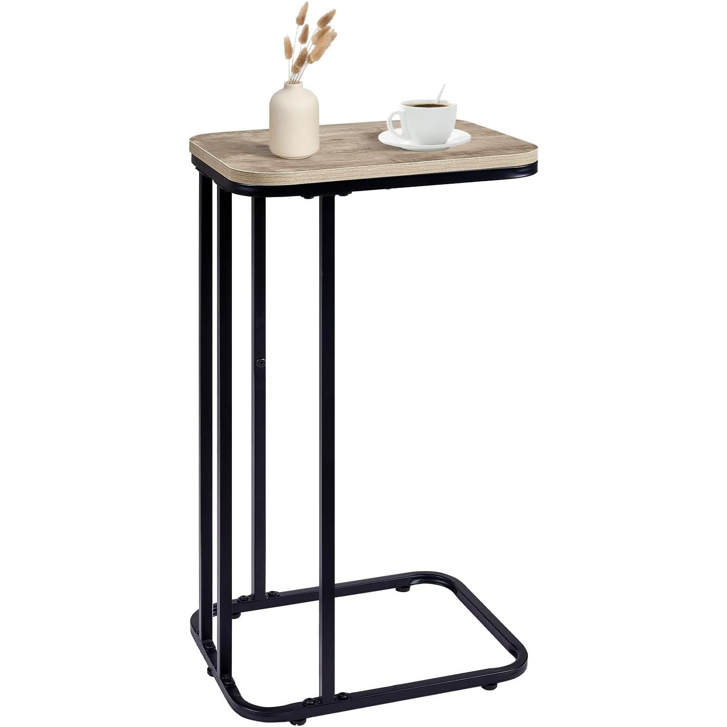 Mesa de cierre de metal, mesa de sofá, mesa lateral, mesa de exhibición, adecuada para pasillo, dormitorio, sala de estar, vestíbulo