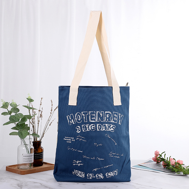 创意广告印花手提帆布袋 空白棉布袋购物帆布包定制可印logo批发