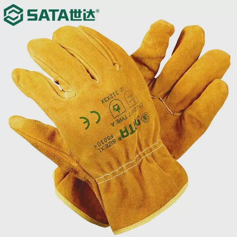 世达劳保手套FS0103/FS0104牛皮防滑耐磨焊接手套全皮手套
